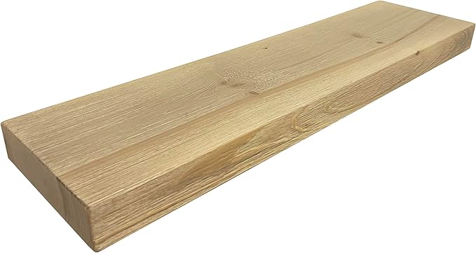 joelsantiques 30 Inch Wooden Floating Shelves for Wall - 30x8x2 in - Made of Natural Wood - Heavy Duty Rustic Wall Shelves for Bedroom - Perfect for Living Room, Kitchen - Natural