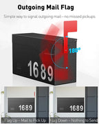 Uniclife Wall Mount Mailbox for Outside (No Locking Mechanism) | Flag & Number Stickers, Large Metal Mail Box for House, Modern Post Box for Outdoor Office Home