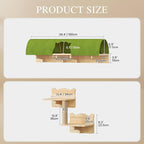 Cat Wall Shelves Set, 7-in-1 Cat Wall Furniture with Tunnel | Multi-Level Floating Cat Shelves for Space Saving, Solid Wood Cat Climbing System with Scratching Posts, Burlywood