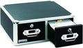 Vaultz Locking 3 x 5 Index Card Cabinet, Double Drawer, Black (VZ01393)