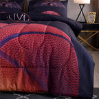 Btargot Basketball Comforter Sets Full for Boys Teens,3D Sports Basketball Bedding,Soft Microfiber Reversible Quilt with 3 Matching Pillow Shams