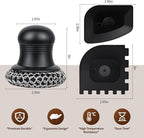 316 Upgraded Cast Iron Scrubber with Pan Scraper,Cast Iron Cleaner for Grill Pan Skillet Wok Carbon Steel,Ergonomic to Hold Easy to Use Dishwasher Safe ((Large Chain Mail))