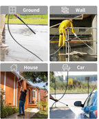 Pressure Washer Hose 75FT 3/8" for Cold and Hot Water 212°F, with Swivel Quick Connect, 4500PSI Kink Resistant Grade Steel Wire Braided, Power Washer Hose With 2pcs M22-14mm Adapter