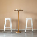 4-pcs 30-inch Backless Metal Bar Stool Stackable Heavy-Duty Counter-Height Chair for Home Bars Patios Kitchen Islands Cafes Restaurants Bistros and Dining Areas for Indoor & Outdoor, White
