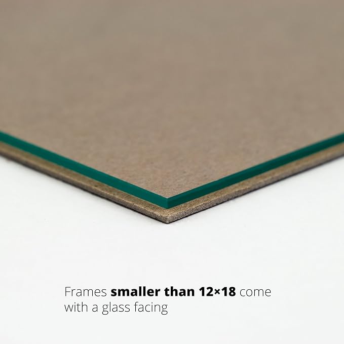 Craig Frames 11x17 Walnut Wood Picture Frame with Mat, Matted to 8x12 | Real glass, white mat included, wall decor ready to hang, made in the USA