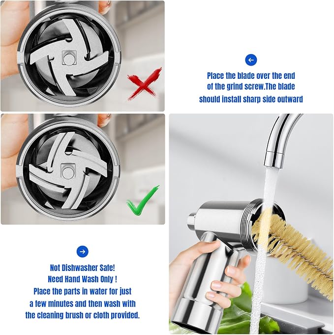 Metal Food Grinder Attachments for KitchenAid Stand Mixers | Meat Grinder, Sausage Stuffer, 15pcs Meat Grinder Accessories Set, Silver
