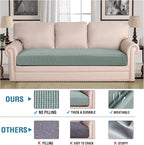H.VERSAILTEX Super Stretch Individual Seat Cushion Covers Sofa Covers Couch Cushion Covers Slipcover Sets Thick Jacquard Textured Twill Fabric (1 Piece Sofa Cushion Cover, Sage)
