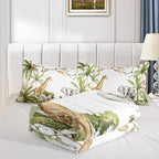 Elephant Giraffe Monkeys Comforter King Size,Wild Animals Kids Comforter Set,3Pcs Bedding Set Printed Comforter with 2 Pillowcases,Down Alternative,Soft and Lightweight,for All Seasons