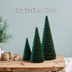 Your Heart's Content Emerald Velvet Trees Set of 3, Elegant Winter Mantel Decor, Valentine Tabletop, Classic Winter Wedding Centerpiece, Cozy Farmhouse (Emerald)