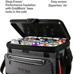 Titan by Arctic Zone Deep Freeze Cooler - Zipperless Hardbody Cooler - Deep Freeze Insulation, HardBody Liner, and SmartShelf