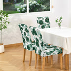 Gibelle Dining Room Chair Covers Set of 6, Soft Stretch Kitchen Chair Covers Slipcover Protector, Removable Washable Geometric Parson Chair Covers 6 Pack, Hunter Green