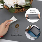 Extra Large Silicone Table Mat, Genuine Food-Grade Silicone Mat for Crafts Kids Dinner Placemat Desk Countertop Waterproof Protector Heat Insulation Kitchen Pastry Rolling Dough Pad (Dark Gray)