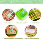 2 Pcs Silicone Sausage Mold with a Set of Silicone Brush Spatula and 25x Pastry Bags,Non-Stick Hot Dog Bun Pan,DIY Handmade Ham Sausage,Hot Dogs Baking Mold for Children's Food with Lid(Yellow/2)