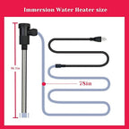 2000W Immersion Water Heater for Hot Tub & Pool – Portable Electric Submersible Heater with Temp Control, Auto Shut-Off, and WiFi Timer for Above Ground Pool, Swimming pool, Bathtub, and Spa