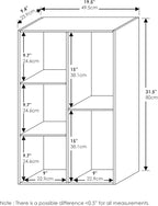 Furinno Luder Bookcase / Book / Storage , 5-Cube, White/Green