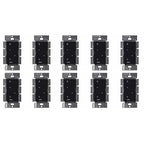 Lutron Caseta Original Smart Dimmer Switch (Lutron Smart Hub Required), for LED Lights, 150 Watt, Single-Pole/3-Way, No Neutral Required, PD-6WCL-BL-10-Pack, Black, 10 Pack