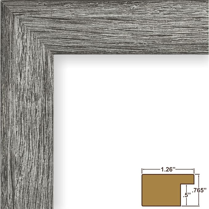 Craig Frames 12x16 Gray Picture Frame, Wall Decor for Art and Photos | Ready to hang with a protective glass front, made in the USA for a gallery display