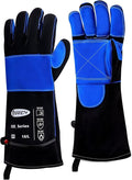 JKSafety Welding Gloves for Men,932°F Heat Resistant Gloves Mitts for Welders,Stick,Tig,Mig,Forge,Oven,Fireplace,Furnace