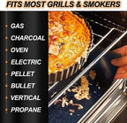UBeesize Grill Mats for Outdoor Grill Set of 6 - Heavy Duty Non-Stick BBQ Grilling Mat & Oven Liner, Reusable, Easy to Clean - Works on Oven, Gas, Charcoal, and Electric BBQ - 15.75 x 13 Inch