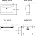 Architectural Mailboxes Princeton™ Locking, Wall-Mounted Mailbox for Outside, Metal Galvanized Steel Medium Mail Box with Lock and Key Drop Box, Black