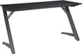 OSP Home Furnishings Beta Battlestation Gaming Desk with Bluetooth RGB LED Lights, Matte Black