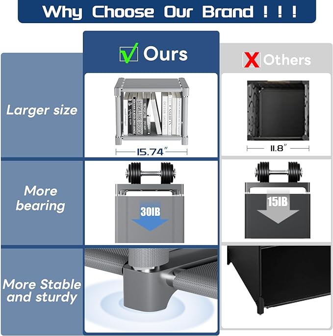 Mavivegue Bookshelf,18 Cube Storage Organizer,Extra Large Book Shelf Organizer,Tall Bookcase Shelf,Book Cases/Shelves,Grey Cube Shelf,Cubbies Closet Shelves for Bedroom,Living Room,Home,Office