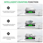 Large Digital Kitchen Scale 40kg/88lbs Commercial Food Scale with Tare and PCS Funtion for Parts and Coins LCD Display Stainless Steel Baking Scale for Cooking, Adapter Included (White, 40kg)