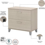 Bush Furniture Somerset 2 Drawer Lateral File Cabinet in Sand Oak