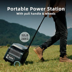 IEE 3200W/2048Wh Solar power station,P3200 Solar Generator(6400W Peak),1800W Super Fast Charging, LiFePO4 (LFP) Battery,APP Control Emergency Power Station for Home, Camping, Power Outages