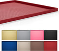 Hubulk Dog Feeding Mat,100% Waterproof BPA Free Silicone Pet Food and Water Bowl Placemat,Dishwasher, High Raised Edge to Prevent Spills,Nonslip Tray to Stop Messes on Floor (19"x12"x0.5", Red)
