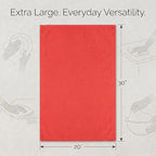 Urban Villa Kitchen Towels Cotton Dish Towels 20”x30” (Set of 6) Red