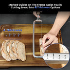 SYOKAMI Left-Handed Bread Knife for Homemade Bread, World's 1st Real Bow-Design Sourdough Bread Slicer, Razor-Sharp Cutter for Crusty Sourdough & Baguette, 4 Thickness Scale Marks, Ideal for Gift
