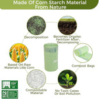 50-55 Gallon Compostable Trash Bags with Flat-Top, Heavy Duty Extra Thick 1.57 Mil, 208.2 Liter, 12 Bags, Large Lawn and Yard Waste Bag, ASTM D6400, US BPI and OK Compost Home Certified