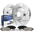 Detroit Axle - Rear Brake Kit for 2005-2023 Chrysler 300, 2009-2023 Dodge Challenger 2006-2023 Charger 2005-2008 Magnum, Drilled
