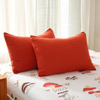 Mushroom Comforter Set Twin Size for Boys Girls Kids Teens 7 Piece Butterfly Flower Bedding Set Bed in a Bag (1 Comforter, 1 Flat Sheet, 1 Fitted Sheet, 2 Pillow Shams, 2 Pillowcases)