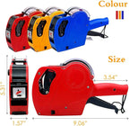 MX-5500 8 Digits Price tag Gun with 5000 Sticker Labels and 3 Ink Refill, Pricing Gun Kit for Office, Retail Shop, Grocery Store (A/Yellow)