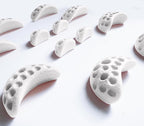 Moon Rock Climbing Holds Easy to Grab for Home Climbing Walls and Swing Sets. Positive in Cut Jugs Great for Kids. Dual Texture, Eco Friendly, Non-Toxic. 2X Stronger Recycled Material. (Bone White)