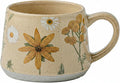 Ceramic Coffee Mug, 13oz Floral Design Pottery cute mugs, Ideal Gift for Women unique vintage pretty coffee mugs (Graceful Bloom)