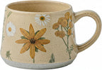 Ceramic Coffee Mug, 13oz Floral Design Pottery cute mugs, Ideal Gift for Women unique vintage pretty coffee mugs (Graceful Bloom)
