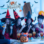 Dandat 6 Pcs Halloween Skeleton Hand Goblets 12oz Clear Plastic Halloween Cups Skull Wine Glass Set for Creepy Spooky Party Decorations (Black)
