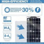 400 Watt Flexible Solar Panel for RV, 2 × 200 Watt 12 Volt Solar Power Panel Kit with 40A Solar Charge Controller Monocrystalline Solar Panels for Camping Off Grid Car Battery Charging Boat