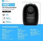 Amcrest 1080P WiFi Camera Indoor, Nanny Cam, Dog Camera, Sound & Baby Monitor, Human & Pet Detection, Motion-Tracking, 2.4Ghz Only, Pan/Tilt Wireless IP Camera, Night Vision, Smart Home ASH21-B