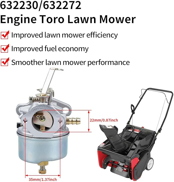 H60 HH60 Carburetor for Tecum seh 632230 632272 H30 H50 Engines Carb Fits 631828 631067 631067A 5 HP 6 HP 4 cycle engines on snowblowers & tr oy bilt horse tillers Parts