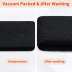 Homaxy 100% Cotton Oversized Waffle Weave Kitchen Towels, 3-Pack, Black | 20 x 28 Inches, Ultra Soft Absorbent Dish Towels, Quick Drying Large Cleaning Towels