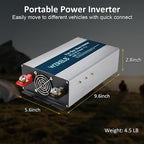 WZRELB 1800W Pure Sine Wave Inverter 48V DC to 110V 120V AC Power Converter with LED Display, Off-Grid Portable Power Inverter with 4 AC Outlets for Home, RV, Truck, Camping
