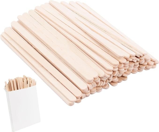 ANTETOK Wooden Coffee Stirrers - Coffee Stir Sticks 5.5 Inch,100pcs Disposable Swizzle Sticks,Swizzle Drink Sticks for Coffee,Tea,Cocktail and Hot Chocolate