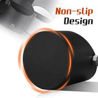 Espresso Knock Box – 20 Pucks Capacity Coffee Grounds Bin, Silent Removable Silicone Bar & Non-Slip Base, Slanted-Mouth Waste Bin For Home Baristas, Espresso Machines Accessories, Deep Black