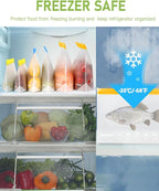 IDEATECH Reusable Freezer Bags Gallon Size, BPA Free Food Containers, Reusable Gallon Bags, Sandwich Bags, Reusable Baggies for Lunch, Travel Healthy Food (Grey, 8Pack-8Gallon)