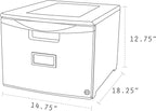 Storex 61266B01C File Cabinet, 1-Pack, Gray/Black