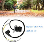 4203 400 1301 Ignition Coil for Stihl BR320 BR340 BR380 BR400 BR420 BR420C SR320 SR340 SR400 SR420 Backpack Blowers
